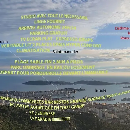 Vue Mer Sur L'Isthme Plage A 2 Min. Arrivee H24 La Seyne-sur-Mer Exterior photo